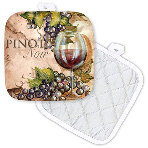 8 Inch Pinot Noir Wine Art Potholder