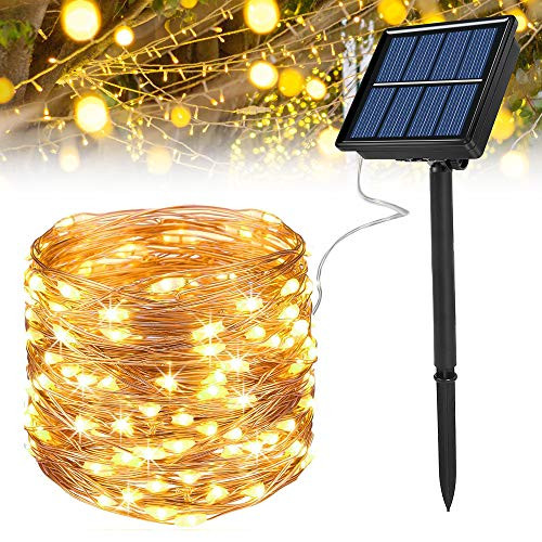 Ankway Solar Fairy Lights Outdoor Waterproof 72ft 22m 200 LED Solar String Lights 8 Modes Copper Wire Fairy Lights Decorative String Lights for Garden Patio Gate Yard Wedding Party Warm White Ankway Solar Fairy Lights Outdoor Waterproof 72ft 22m 200 LED Solar String Lights 8 Modes Copper Wire Fairy Lights Decorative String Lights for Garden Patio Gate Yard Wedding Party Warm White