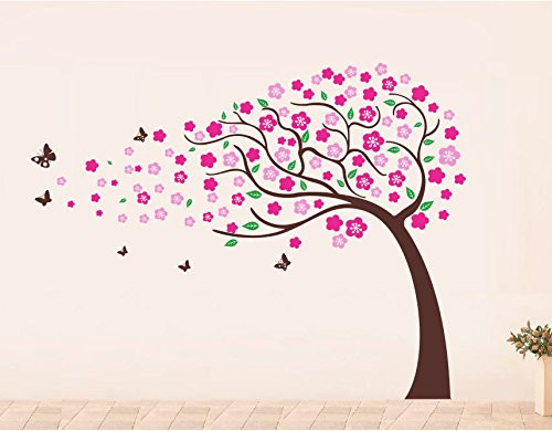 PopDecors - Flower Trees(71inch H) - Beautiful Tree Wall Decals for Kids Rooms Teen Girls Boys Wallpaper Murals Sticker Wall Stickers Nursery Decor Nursery Decals PopDecors - Flower Trees(71inch H) - Beautiful Tree Wall Decals for Kids Rooms Teen Girls Boys Wallpaper Murals Sticker Wall Stickers Nursery Decor Nursery Decals