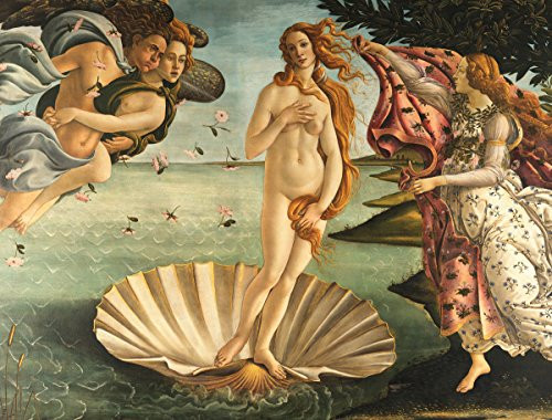 JP London PMUR2254 uStrip Peel and Stick Botticelli Venus Removable Wall Decal Sticker Mural, Masters Collection, 4 x 3-Feet