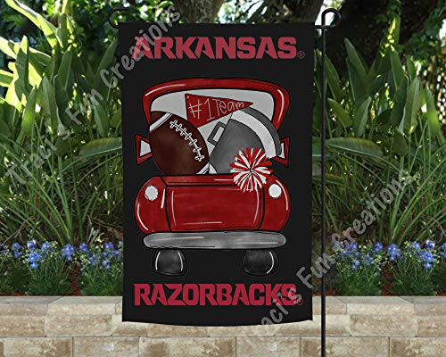 NicePodLLC Personalized Garden Flag-Arkansas Razorbacks Personalized Football Garden Flag Arkansas Razorbacks Garden Flag Razorbacks Garden Flag Garden Flag Razorbacks-Custom Gifts
