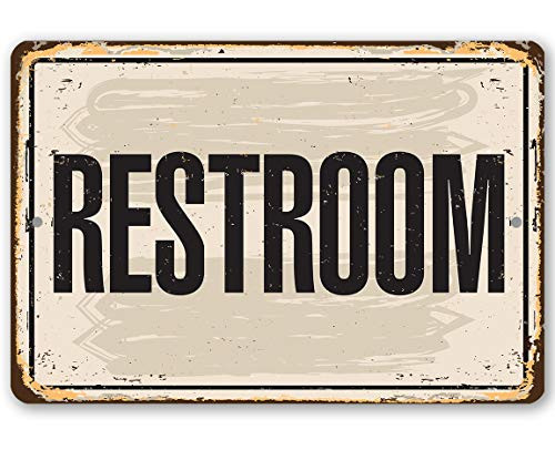 Metal Sign - Restroom Metal Sign - Durable Metal Sign - 12 inch  x 18 inch  Use Indoor Outdoor - Great Signage for Restaurant  Bar  Grocery and Department Store Under  25