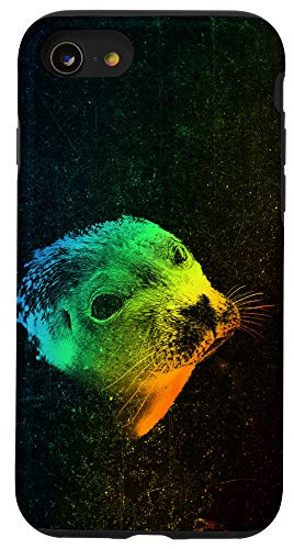 iPhone SE  2020    7   8 SEAL Phone Case. Colorful Rainbow Retro Case