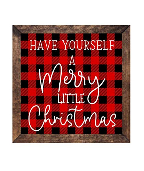 Have Yourself A Merry Little Christmas Farmhouse Sign  Wall Hanging Or Free Standing  Tiered Tray Decor  6 Inch