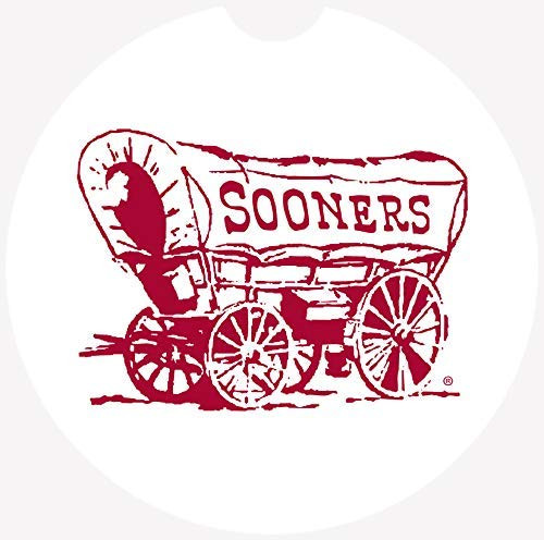 Oklahoma Sooners  Car Coasters  Oklahoma Car Coasters  Oklahoma Sooners Gifts University Of Oklahoma  Sandstone Coasters  Car Coaster  Cup Holder Coaster  Oklahoma Schooner