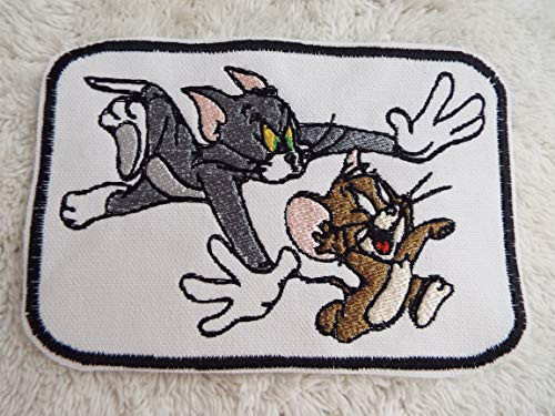 TOM  and  JERRY Cartoon Character Embroidered Iron-on Patch