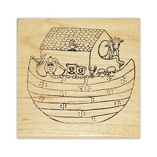 Noah s Ark Mounted Rubber Stamp - Sunday School Bible Story CM6 Noah s Ark Mounted Rubber Stamp - Sunday School Bible Story CM6