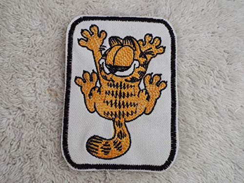 GARFIELD Orange Tabby Cat Embroidered Iron-on Patch