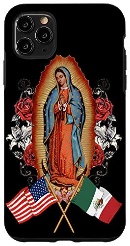 iPhone 11 Pro Max Our Lady Virgen De Guadalupe Mexican American Flag Case