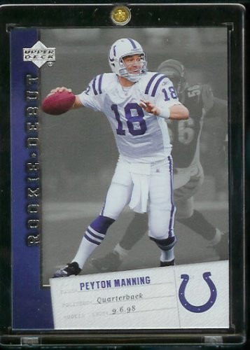2006 Upper Deck Rookie Debut Peyton Manning Indianapolis Colts Football Card  42 - Mint Condition-Shipped In Protective ScrewDown Display Case