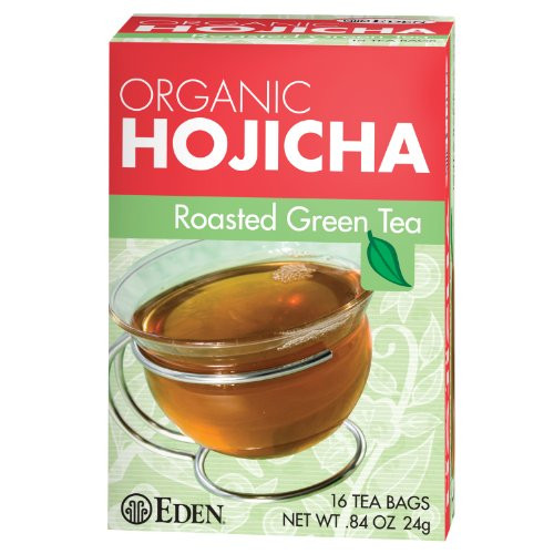 Eden Roasted Green Tea, Hojicha, Tea Bags, 16-Count Boxes (Pack of 12)