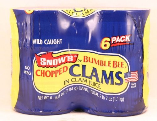 Snow s by Bumble Bee Chopped Clams in Clam Juice  6 pack - 6.5oz each can