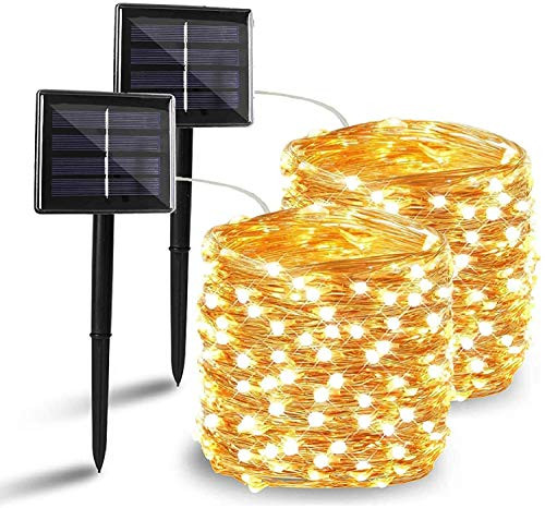 Renohef 2 Pack Solar String Lights 200 LEDs 66Ft Waterproof Outdoor Fairy Lights with 8 Lighting Modes Garden Copper Wire Decorative Lights for Patio Gate Trees Wedding Party Christmas Renohef 2 Pack Solar String Lights 200 LEDs 66Ft Waterproof Outdoor Fairy Lights with 8 Lighting Modes Garden Copper Wire Decorative Lights for Patio Gate Trees Wedding Party Christmas