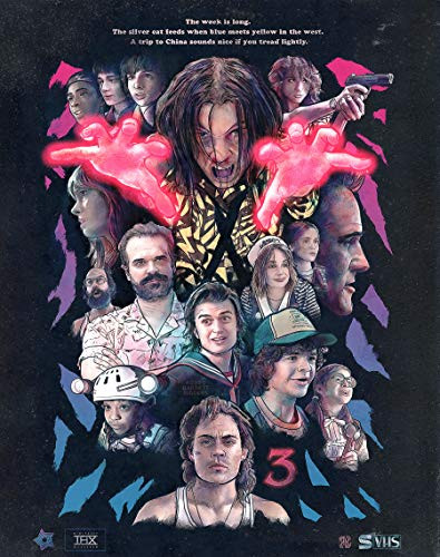 Stranger Things 3 Inspired Eleven Painting and Design Giclèe Poster Print