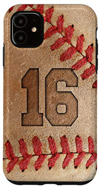 iPhone 11 Baseball Fan  16 Jersey No 16 Baseball Lover Phone Case Gift Case