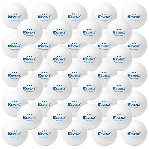 KEVENZ 60-Pack 3 Star Ping Pong Balls Advanced Table Tennis Ball Bulk Outdoor Ping Pong Balls  White