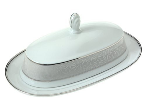 Mikasa Parchment Covered Butter Dish