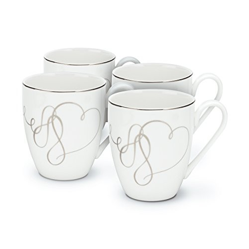 Mikasa Love Story Coffee Mug, 14-Ounce, Set of 4