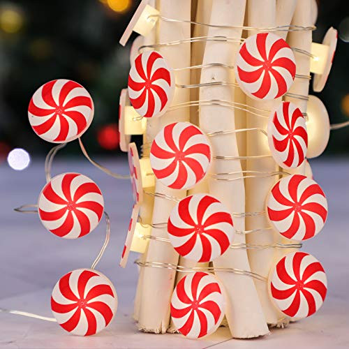 Silverstro 10 Ft 30 LED Christmas Candy Decorative String Lights  USB  and  Battery Powered Fairy Lights  Remote Control and Timer for Kid s Room Bedroom Kitchen Party Xmas Tree Decor