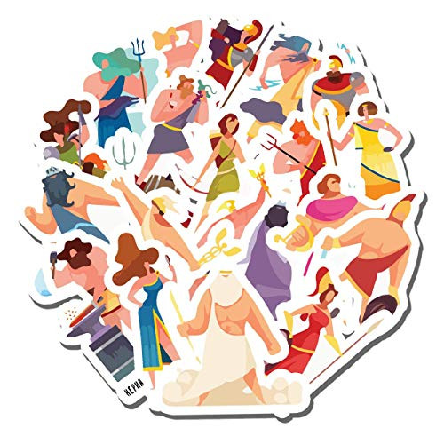 20 PCS Stickers Pack Greek Aesthetic Mythology Vinyl Colorful Waterproof for Water Bottle Laptop Scrapbooking Luggage Guitar Skateboard
