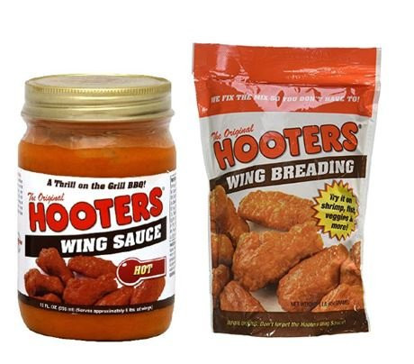 Hooters Sauce Wing Hot  12 oz  and  Hooters Wing Breading  16 oz  Combo Pack