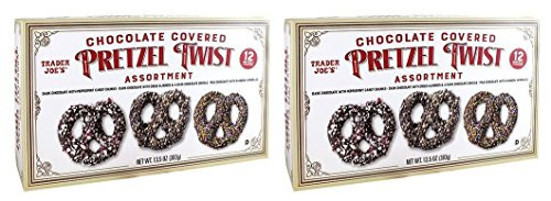 Trader Joes Chocolate Covered Pretzel Twist Assortment  PACK OF 2 BOXES