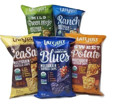 TDP Specialties Late July Variety 5.5 oz bags Organic  Vegan  Non GMO Tortilla Chips  Dippers