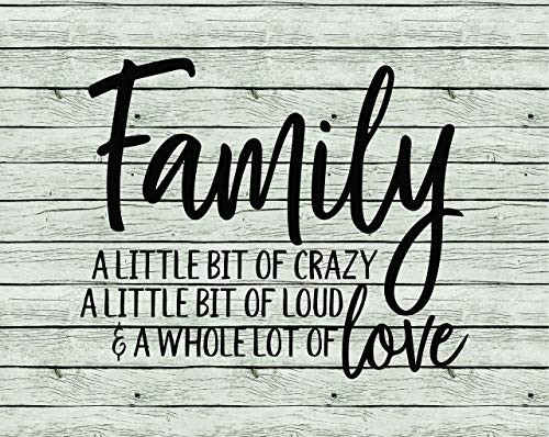 FAMILY  A Little Bit Crazy  A Little Bit Loud  A Whole Lot Of Love. Wooden Wall Sign 8 inch x10 inch FAMILY  A Little Bit Crazy  A Little Bit Loud  A Whole Lot Of Love. Wooden Wall Sign 8 inch x10 inch