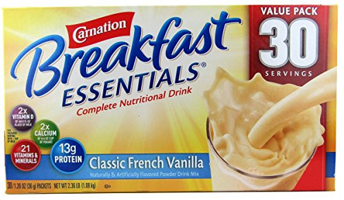 Carnation Breakfast Essentials Complete Nutritional Drink Classic French Vanilla - 30 Servings 2.36 LB