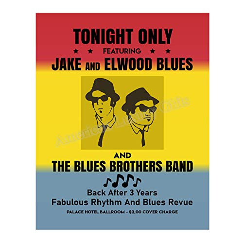 inch Tonight Only-Jake and Elwood Blues-The Blues Brothers Band inch -Vintage SNL Poster Print-11x14 inch Retro TV Wall Art w John Belushi-Dan Aykroyd Silhouette-Ready to Frame. Perfect Home-Office-Bar-Cave Decor inch Tonight Only-Jake and Elwood Blues-The Blues Brothers Band inch -Vintage SNL Poster Print-11x14 inch Retro TV Wall Art w John Belushi-Dan Aykroyd Silhouette-Ready to Frame. Perfect Home-Office-Bar-Cave Decor