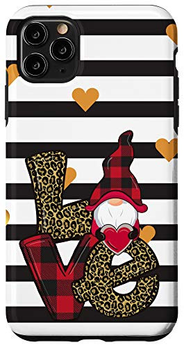 iPhone 11 Pro Max Valentine Gnome Love Leopard Valentine s Day Gift for Her Case