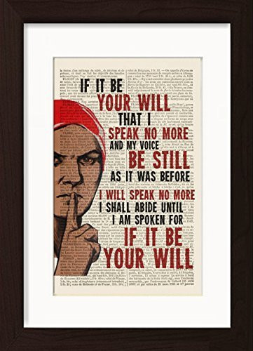Leonard Cohen Inspired If It Be Your Will Lyrics Ready To Frame Mounted  Matted Dictionary Art Print