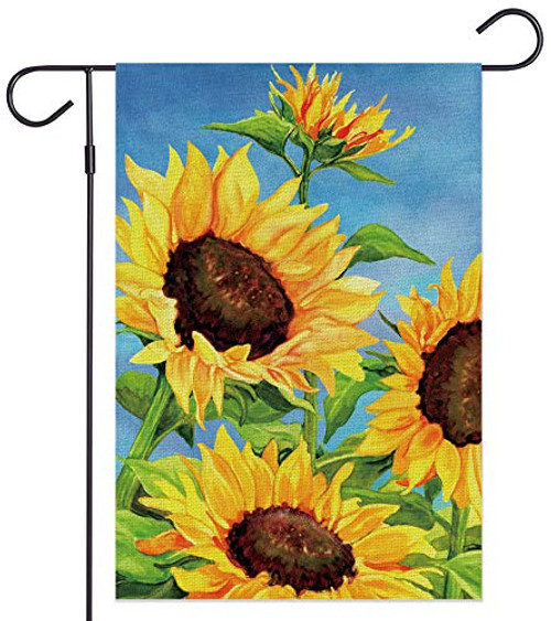 Haustalk Vintage Sunflowers Garden Flag Vertical Double Sided Flower Foral Spring Summer Farmhouse Burlap Flag Yard Outdoor Decor 12.5 x 18 Inches  12.5 x 18  Sunflower