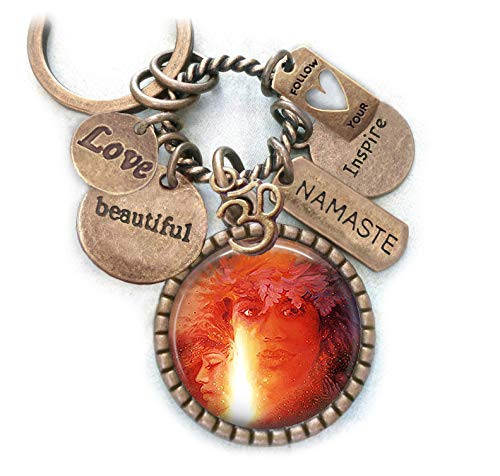 Goddess Pele Backpack-Purse Clip  Key Chain or Necklace  Aum  Namaste Charms  Hawaiian Goddess  Fire Goddess