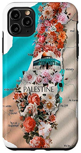 iPhone 11 Pro Max Palestine . Palestinian cities map Men Women gift Case