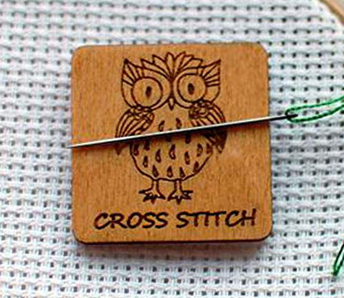 Needle minder cross stitch Owl magnet pattern holder embroidery keeper magnetic woodandcat NM_003