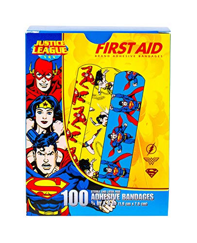 Stat Strip Patented Sterile Adhesive Bandages for Kids  DC Comics Justice League Edition