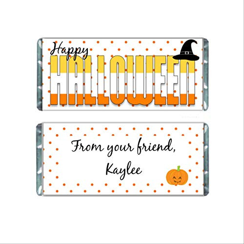 Halloween Personalized Hershey Candy Bar Wrappers for Chocolate Party Favors  Candy Labels  Pack of 20