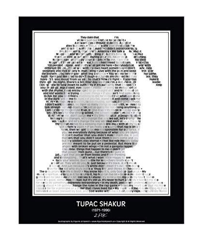 Inspirational 2pac Tupac Quotes Poster. 2pac Tupac Print made from Tupac quotes  Tupac Wall Art. Home Decor. Print. 11 inch x 14 inch   unframed