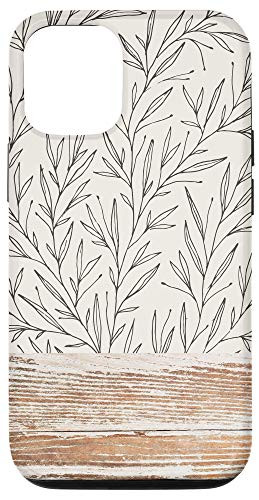 iPhone 12 12 Pro Boho Botanical Leaf Pattern Case