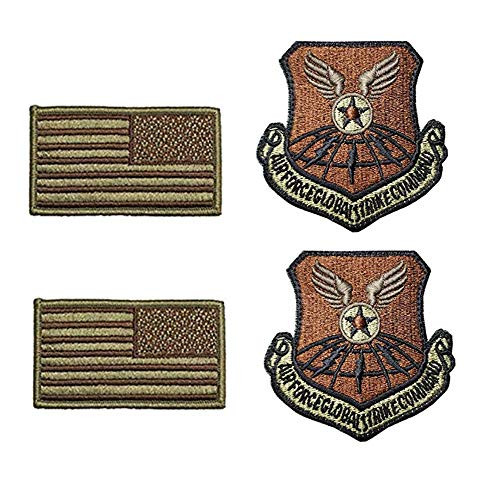 US Air Force Global Strike Command OCP Spice Brown Patch and Flag Bundle