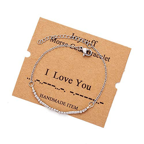 Joycuff Morse Code Bracelets for Women 