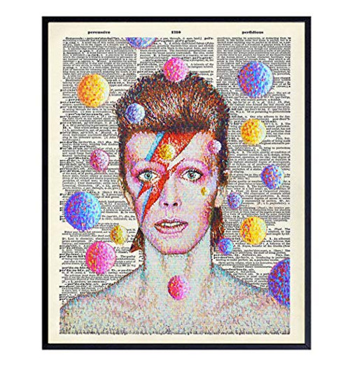 David Bowie Ziggy Stardust Dictionary Wall Art - 8x10 Graffiti Photo Street Art Mural Picture - Cool Unique Gift for 80s Punk Rock Music Fans - Chic Home Decor Decoration - Unframed Poster David Bowie Ziggy Stardust Dictionary Wall Art - 8x10 Graffiti Photo Street Art Mural Picture - Cool Unique Gift for 80s Punk Rock Music Fans - Chic Home Decor Decoration - Unframed Poster