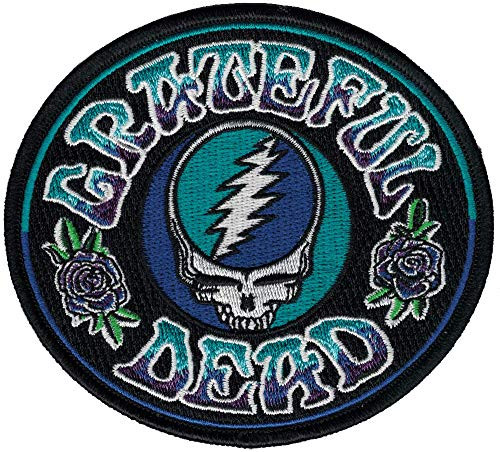 Grateful Dead Batik Steal Your Face Patch - Iron On or Sew On  4.25 inch  X 3.75 inch