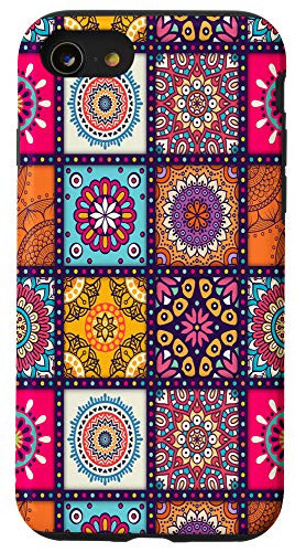 iPhone SE  2020    7   8 Patchwork With mandala Square pattern gift for women and men Case