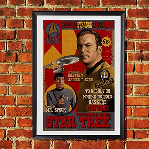 Star Trek Kirk Spock Original Series Pulp Novel Cover Original Art Print 11x17