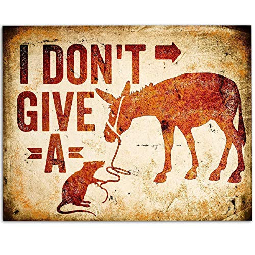 I Don t Give A Rat s Ass - 11x14 Unframed Art Print - Great Funny Gift and Decor Under  15