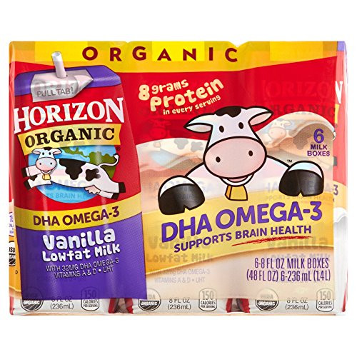 Horizon Organic DHA Omega-3 Vanilla Lowfat Milk 8 fl oz 6 count Horizon Organic DHA Omega-3 Vanilla Lowfat Milk 8 fl oz 6 count