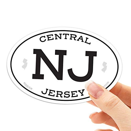 Central Jersey NJ Stickers - New Jersey White Oval Sticker Jersey Shore Trenton Hamilton New Brunswick Princeton NJ Decal for Hydroflask Central Jersey NJ Stickers - New Jersey White Oval Sticker Jersey Shore Trenton Hamilton New Brunswick Princeton NJ Decal for Hydroflask
