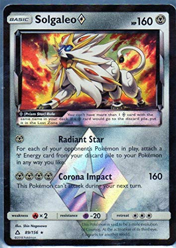 Solgaleo Prism - 89 156 - Holo Rare - Sun  and  Moon  Ultra Prism